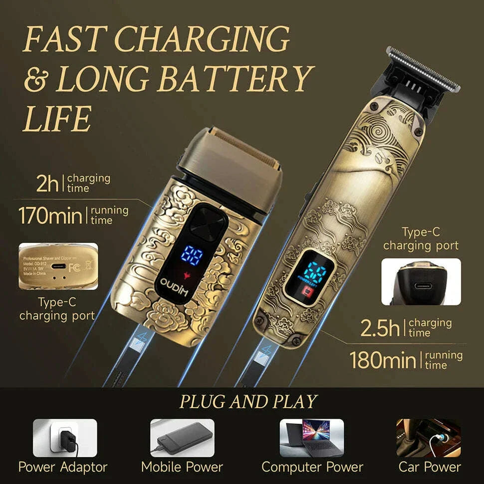 Foil Shavers for Men with Head Shaving, Hair Beard Trimmer, Face Mustache Grooming Kit, Bald Head Shavers and and Haircutting