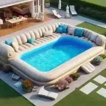 Commercial Customized Inflatable Sofa Pools Swimming With Portable Lounge for Party | Kimlud Outdoor Luxury Table
