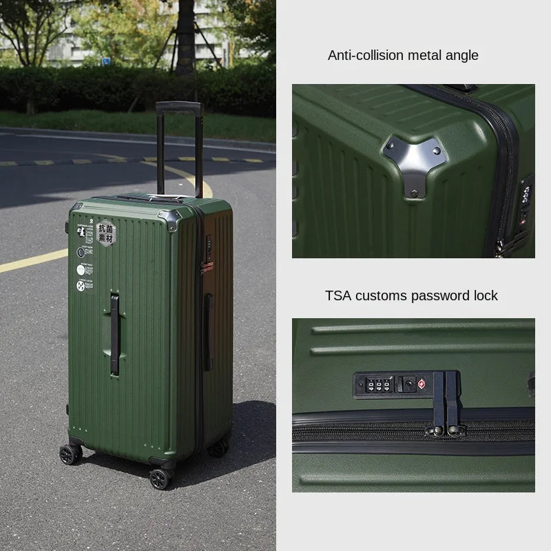 Suitcase 30" Large Capacity Luggage Men and Women Universal Five-wheeled Password Trolley Case Student Travel Luggage carrier