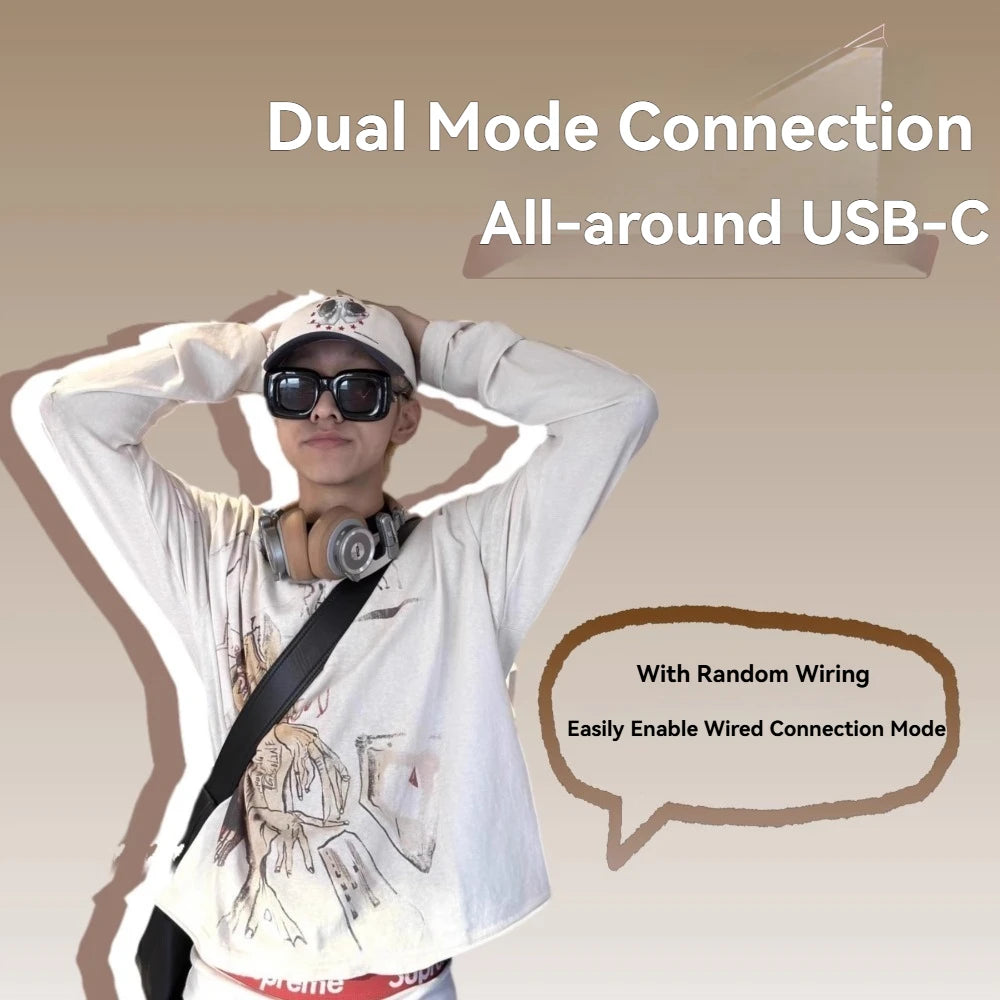 UMELODY U3 ULTRA Active Noise Reduction Bluetooth Headphones Custom Retro Lightweight Metal Headset Foldable and Easy To Carry