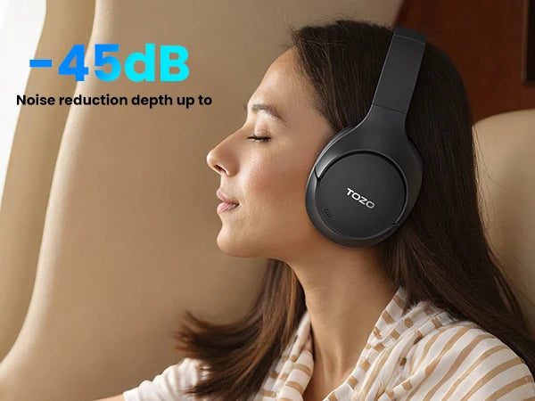 TOZO HT3 Headphones 2025 Autumn Winter AI Translater Headset Support APP Translate Over Ear Earphones Bluetooth Wired Connect