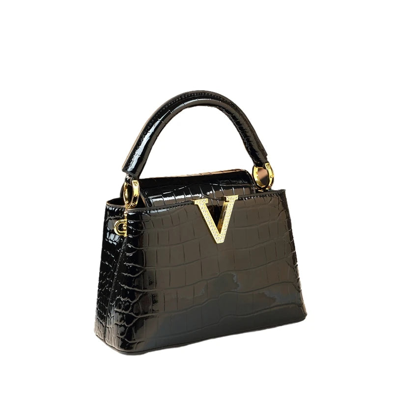 2025 New Crocodile Pattern Leather Women Handbags Luxury Fashion Small Shoulder Messenger Bag Portable Crossbody Shell...