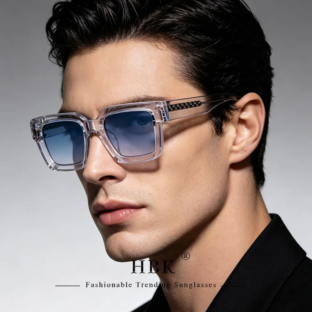 HBK Punk Vintage Square Men's Sunglasses Brand Design Small Frame Sun Glasses Party Travel Glasses Gift Ideal Choice - Kimlud
