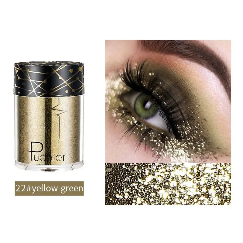 36 Colors Monochrome Eyeshadow Glitter Sequins High Gloss Face Body Glitter Pearlescent Easy-to-color Eye Shadow...