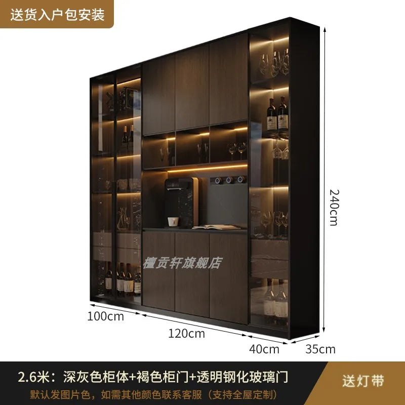 Luxury Wood Cabinets Storage House Container Organizer Living Room Cabinets Display Wine Bookcase Gabinete Trendy Furniture - Kimlud