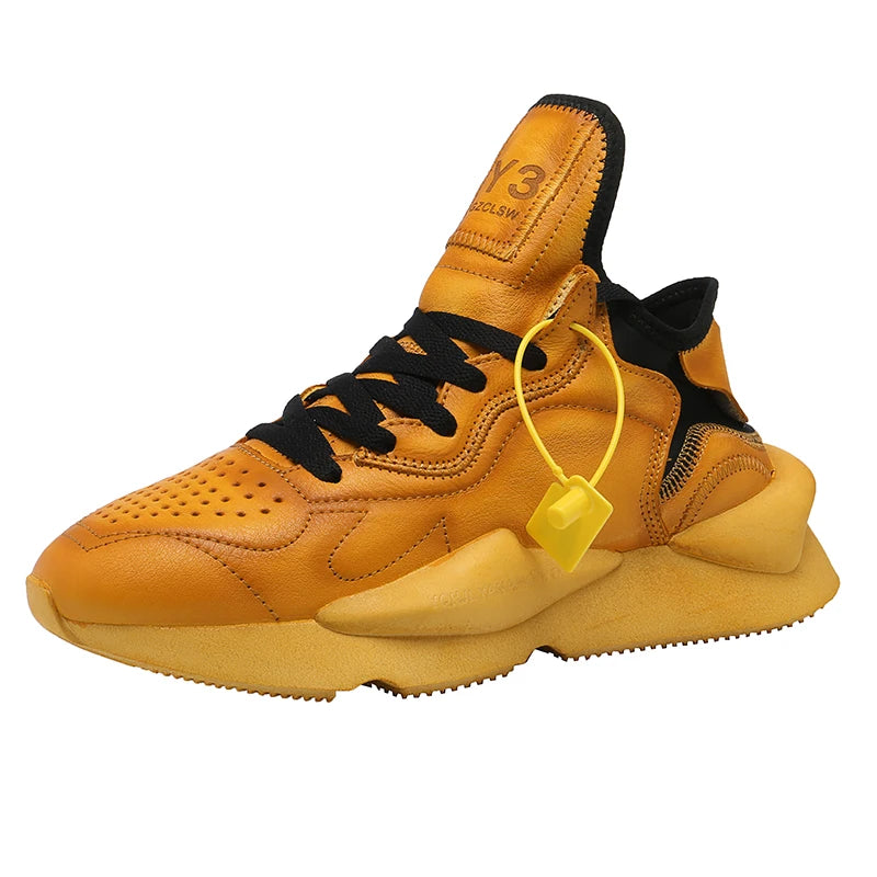 Handcrafted Casual Shoes For Men In Calf Leather Round-toe Men's Sneakers Women's Sneakers Sports Shoes For Women Size 35-46 - Kimlud