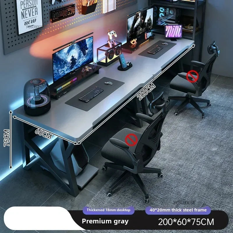 Modern Double Computer Desks Home Desktop E-sports Gaming Table Bedroom Simple Desk Student Study Tables Office Furniture EE Z - Kimlud
