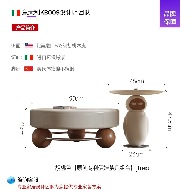 Wood Modern Coffee Table Decoration Designer Industrial Coffee Table Storage Aesthetic Mesa Auxiliar Lounge Suite Furniture - Kimlud