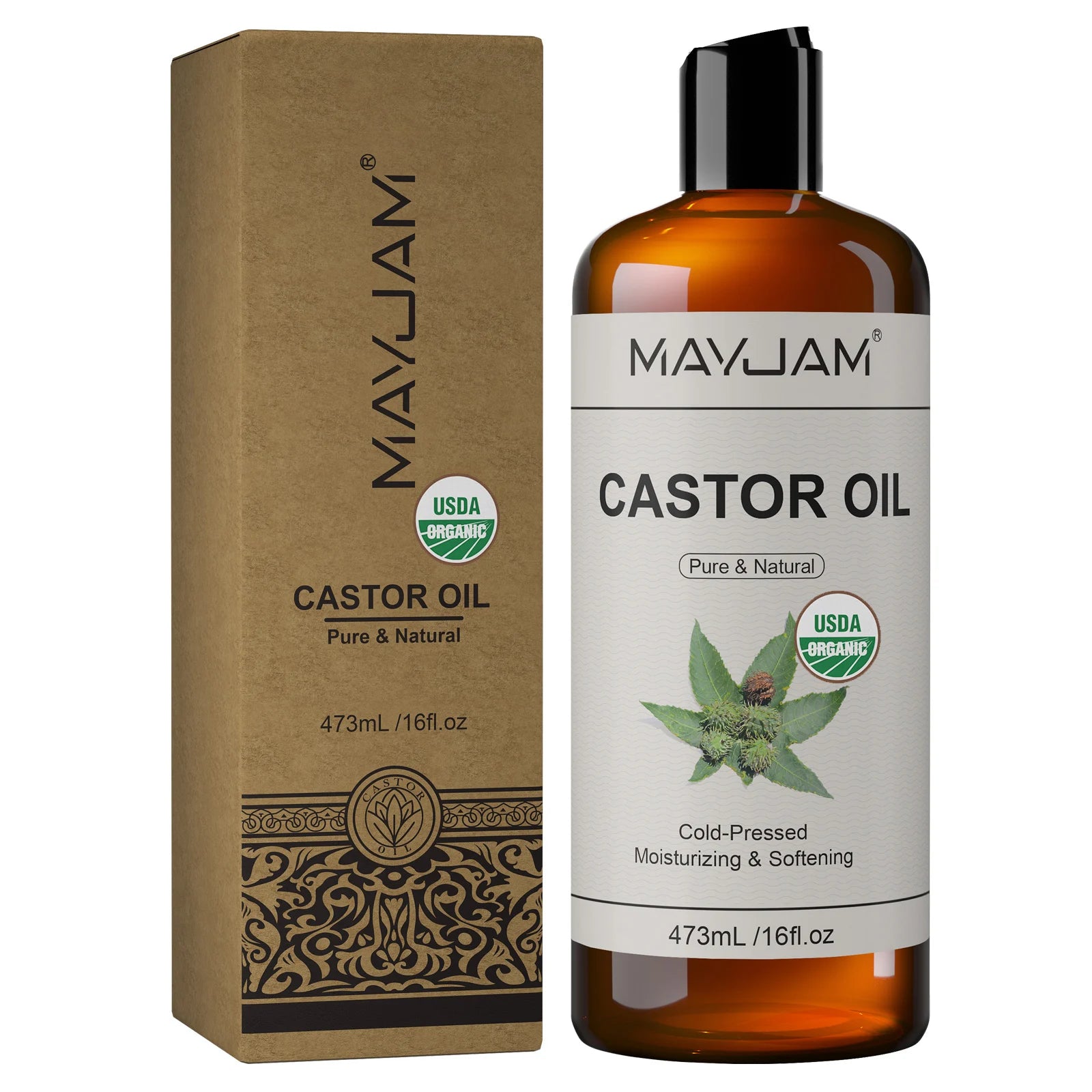 USDA Organic Sunflower Seed for Skin & Hair Cold-Pressed Pure Natural Sweet Almond Moroccan Argan Massage Oil...