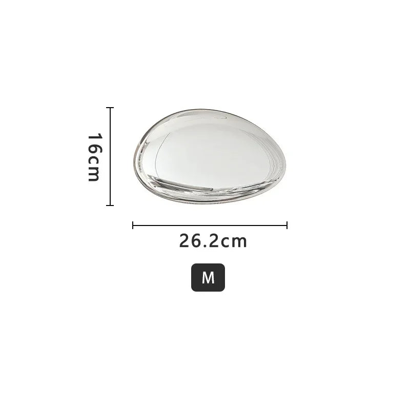 Creative Imitation Stainless Steel Pebble Wall Water Droplet Decor Artwork Hotel Light Luxury Pendants Living Room Wall...