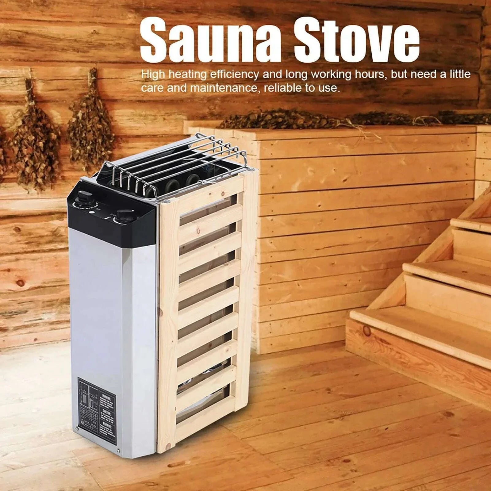 3KW Internal Control Type Stainless Steel Sauna Stove Heater Heating Tool for Sauna Room Stainless Steel Sauna Stove Sauna Stove
