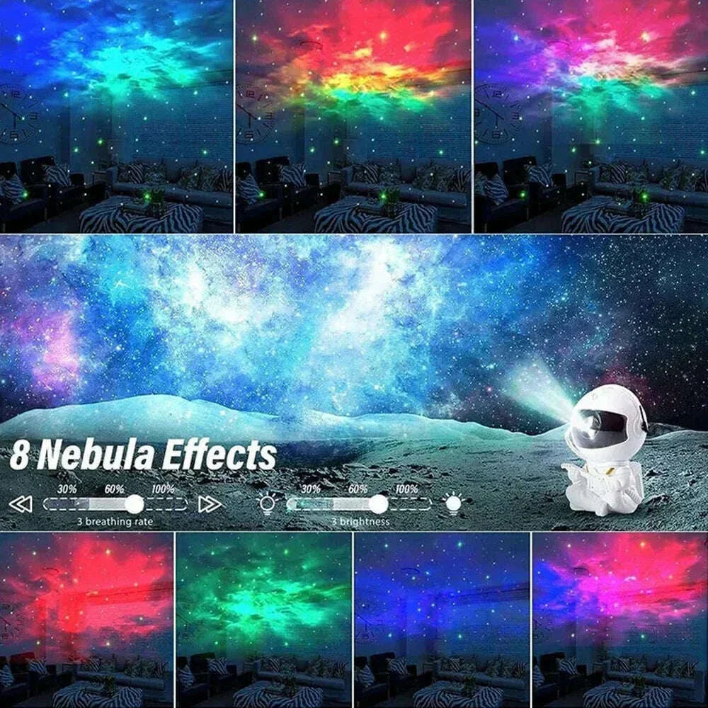 Galaxy Star Astronaut Projector LED Night Light Starry Sky Porjectors Lamp Decoration Bedroom Room For Children Adult Gifts