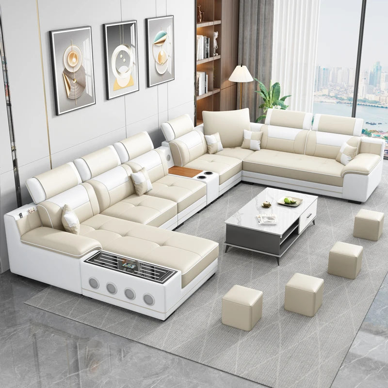 Fabric sofa modern simple living room combination large and small apartment furniture cat scratching skin leave-in technology cl