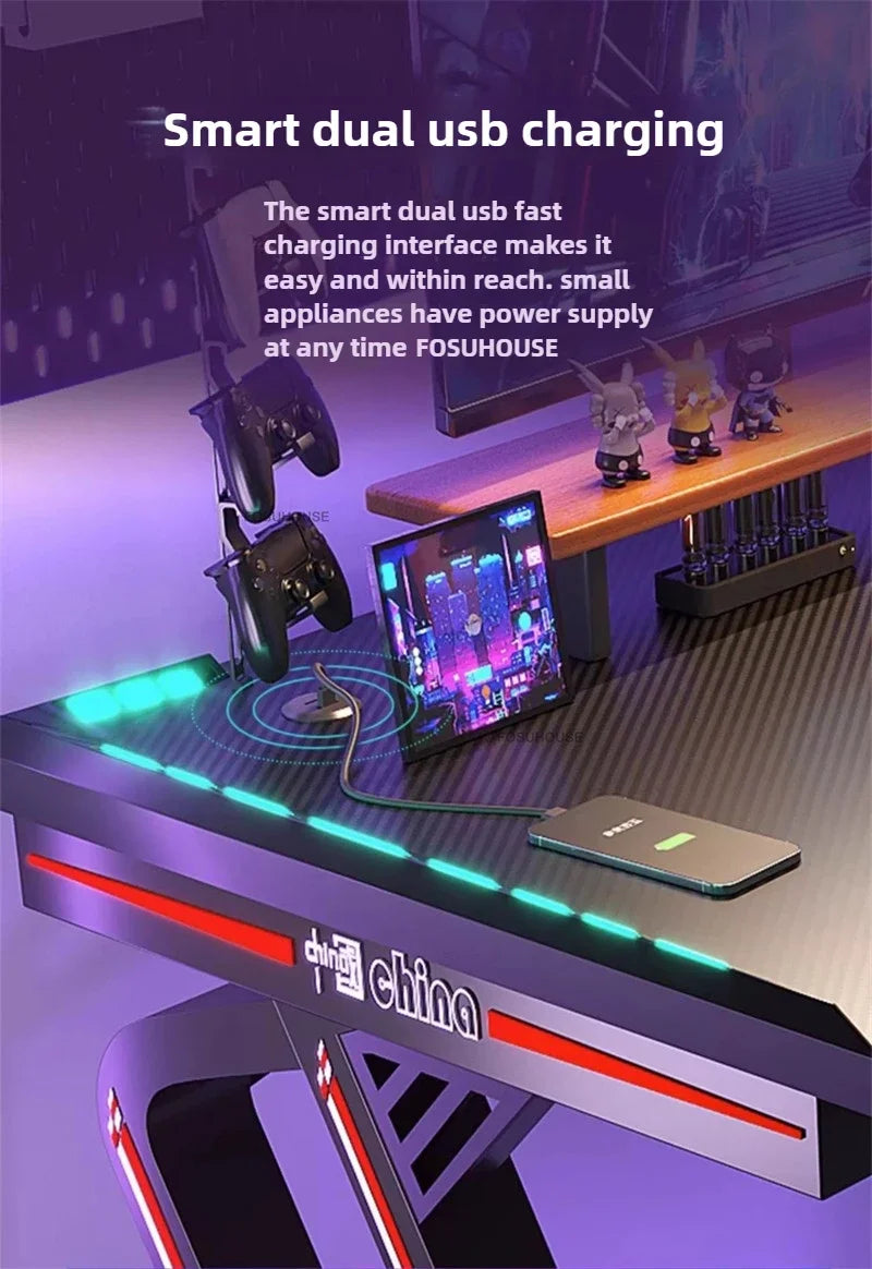 Home Double Computer Desks Internet Cafe Gaming Table Chair Nordic Office Furniture Wooden Study Desk Desktop Modern Office Desk