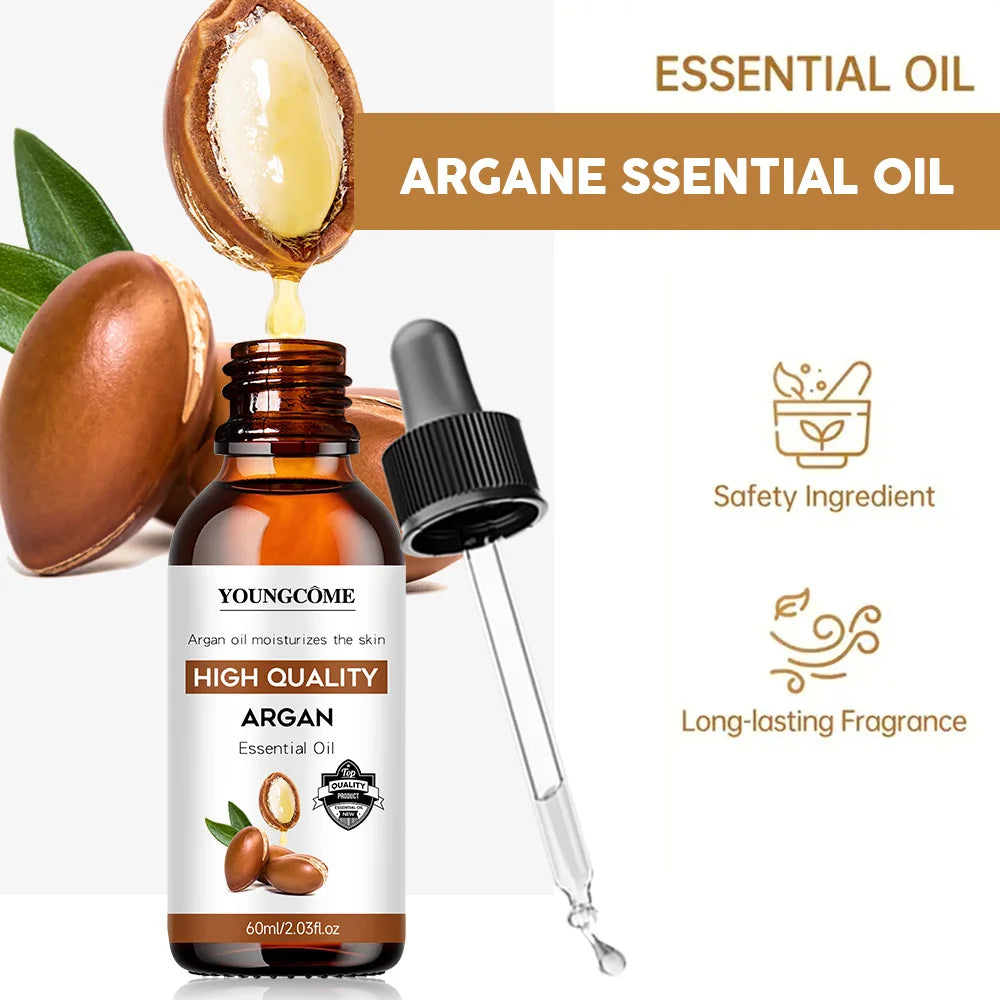 Argan Oil Soft Moisturize Body Skin Adds Shine Enhances natural luster for healthy-looking hair Repairs Damage...