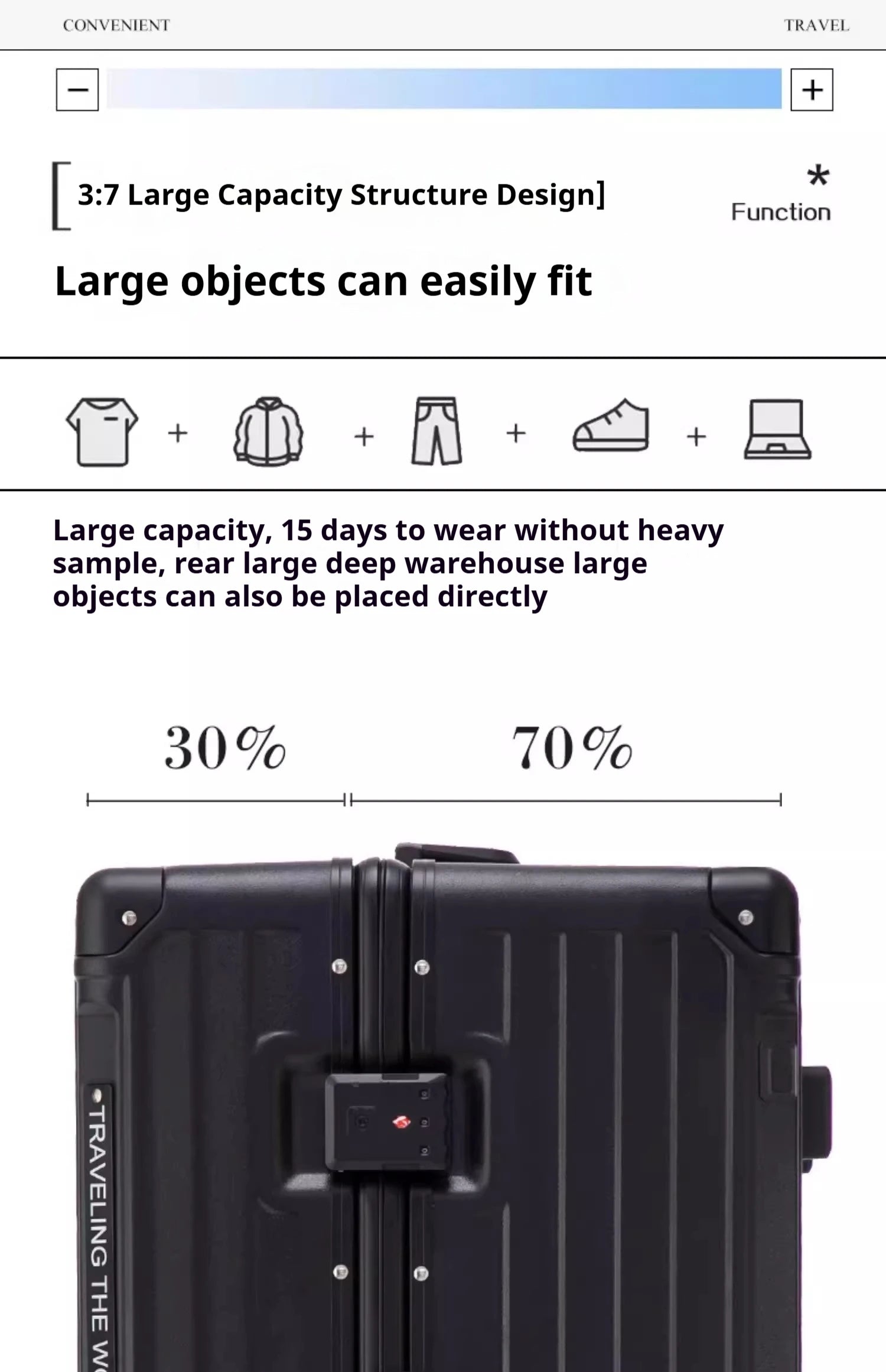 Multifunctional Suitcase Large Capacity 30inch Thickened Sturdy Aluminum Frame Travel Suitcase Trolley Case Extra Large...