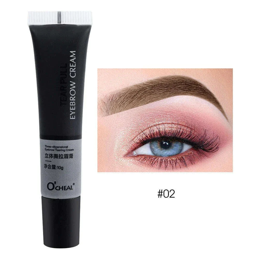 Tearing Eyebrow Gel Makeup Semi-Permanent Waterproof Long Lasting Tattoo Tint Sweatproof Peel Off Dye Eyebrow Cream Cosmetics