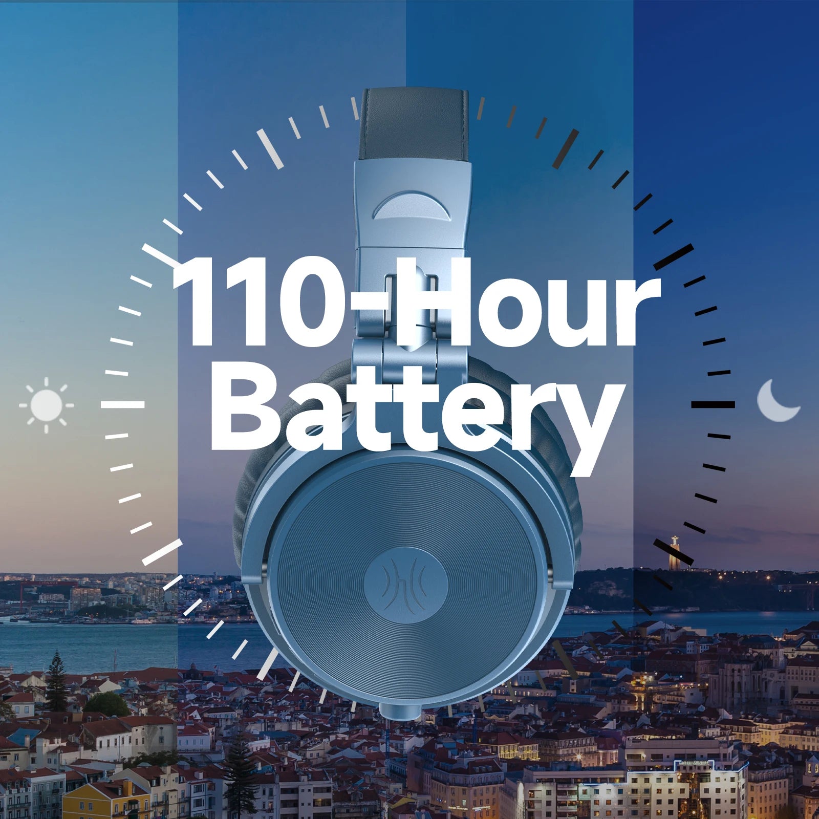 Oneodio Wireless Bluetooth 5.2 Headset Over Ear Headphones With Microphone 110Hr Hi-Res Stereo Earphone For Phone PC Sports