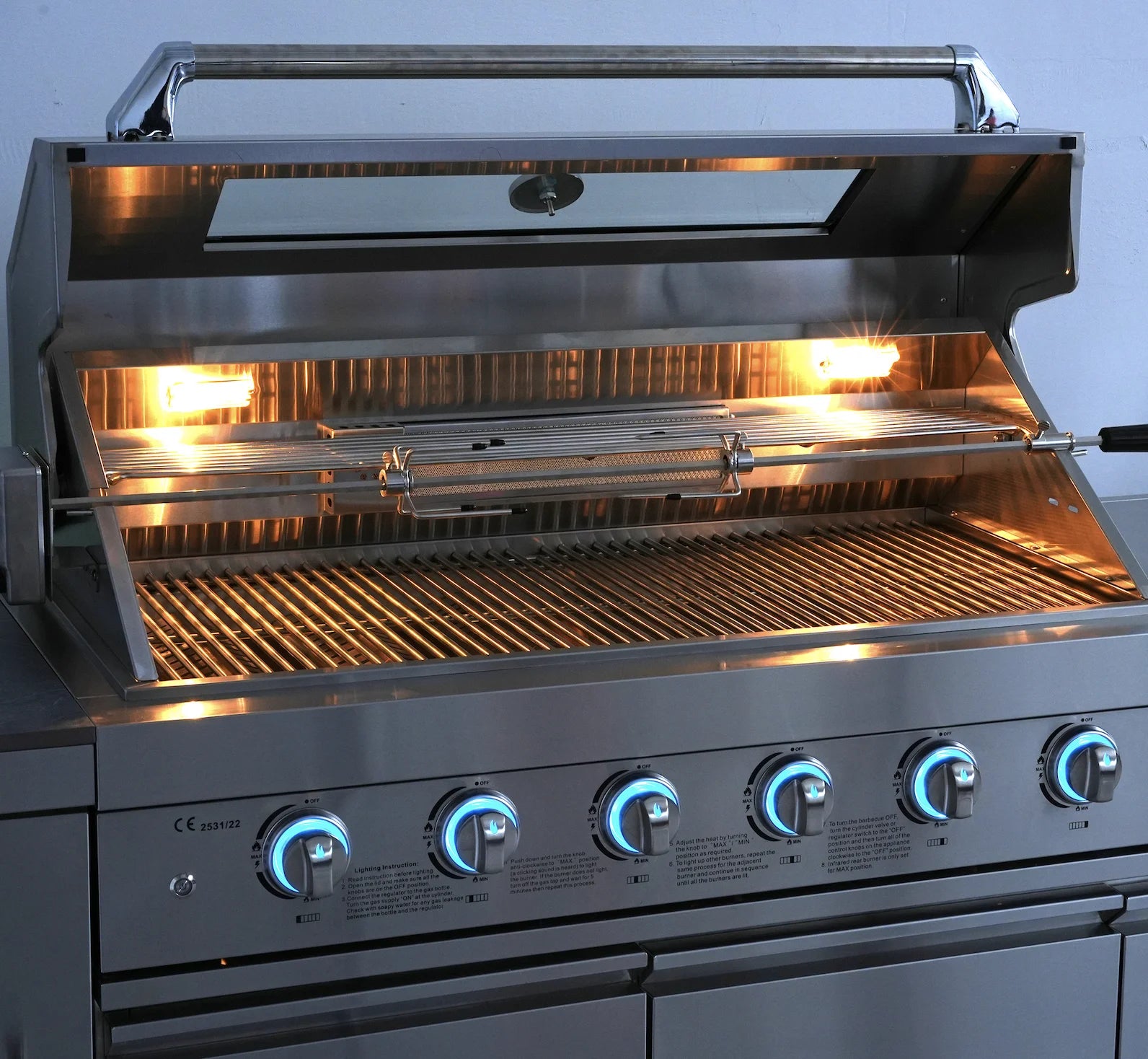 Sturdy 304 Stainless Steel Outdoor Kitchen Cabinet With Grill Cooktop Sink Fridge Rolling Movable On Wheels For Backyard Patio G - Kimlud