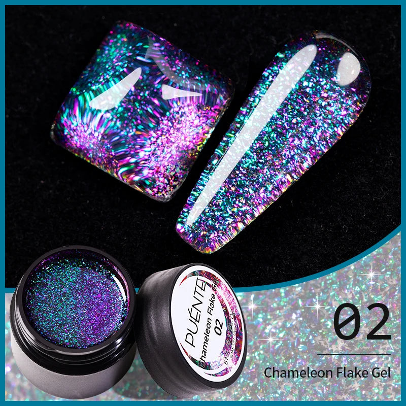 7.5ML Sparkling Reflective Glitter Gel Nail Polish Pink Purple Red Blue Colors Dark Flashing Nail Gel Soak Off UV Nail Varnish
