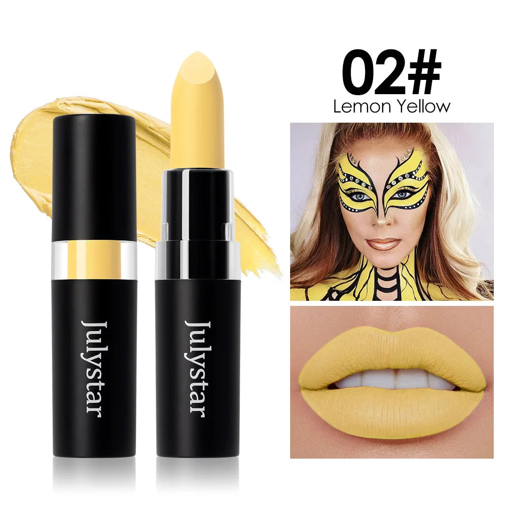12 Colors Waterproof Blue Matte Lipstick Makeup Green Black Lipstick Long-lasting Purple Lip Stick Halloween Cosmetics for Women