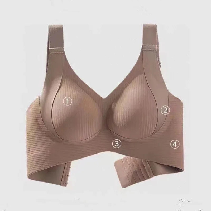 Large Size High-quality Traceless Women's Underwear Without Steel Rings Gathering To Show Small Breathable Sports Women's Bra - Kimlud
