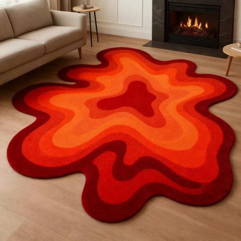 VIKAMA Dopamine Abstract Plush Rug Soft And Comfortable Irregular Shaped Rug For Living Rooms And Bedrooms Home Decoration - Kimlud