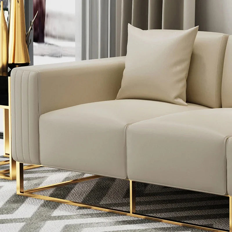 A Modern Design Corner Leather Couch Living Room Sofas Set Modular Home Furniture Sectional L Shaped Luxury Sofa |...