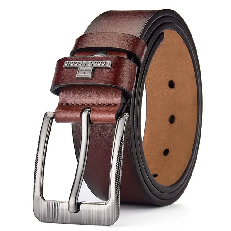 【LEON'S】 Buckle Leather Casual Jeans Belt Men High Quality Retro Luxury Male Strap Cintos 3 Colors 2023 NEW | Kimlud...