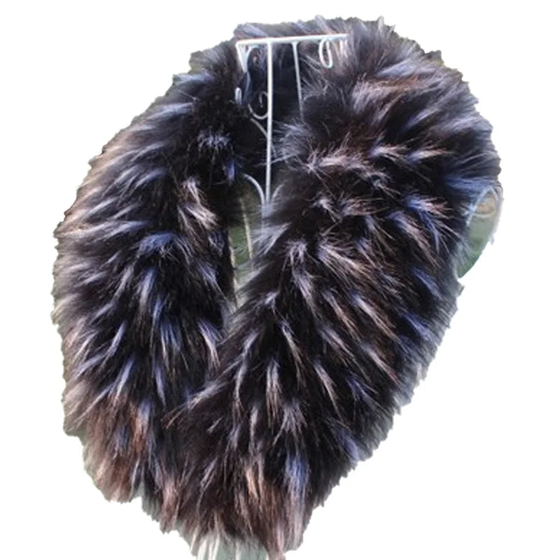 100Cm Artificial Fox Fur Scarf For Women Winter Warm Faux Fur Collar Lady Shawl Woolen Windbreaker Decoration Coat Hat Accessory