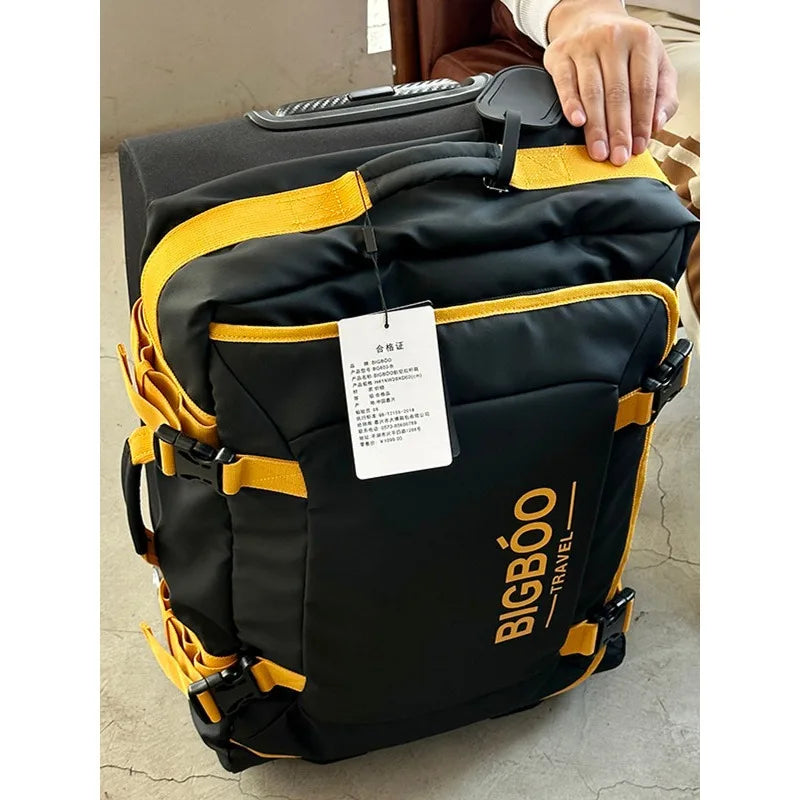 28inch Color-Block Ultra-Lightweight Large Capacity Luggage Trolley Bag 24inch Multi-Functional Oxford Cloth Bag 20inch Carry-On - Kimlud