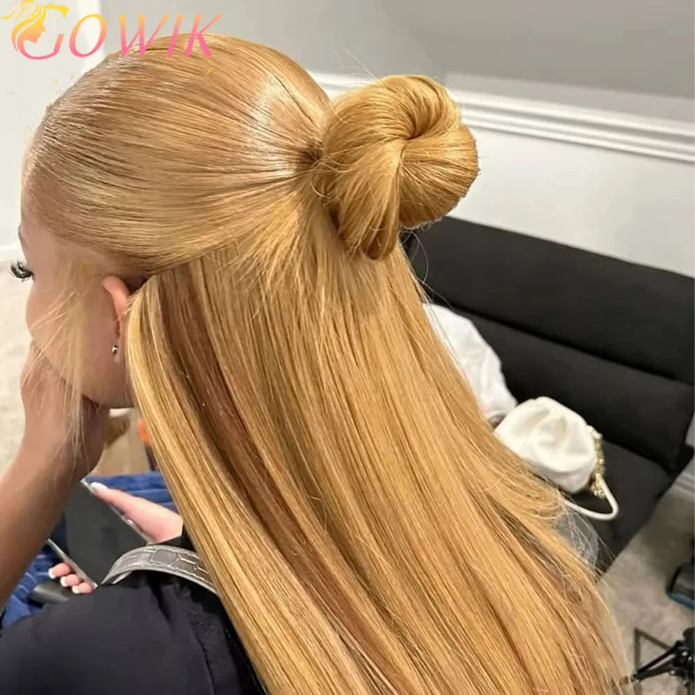 13x6 Honey Blonde Straight Hd Lace Human Hair Wig 250 Density 13x6 Brazilian Bone Hd Lace Frontal Human Hair Wigs For Women 