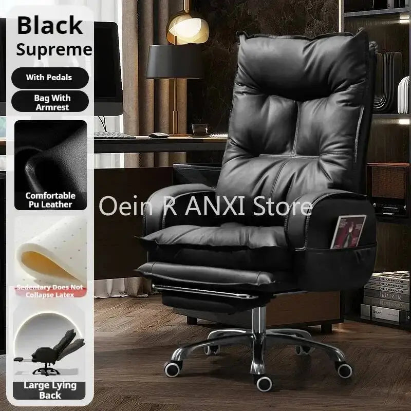 Recliner Ergonomic Office Chairs Computer Boss Leather Executive Chair Lounge Swivel Cadeira De Escritorio Office...