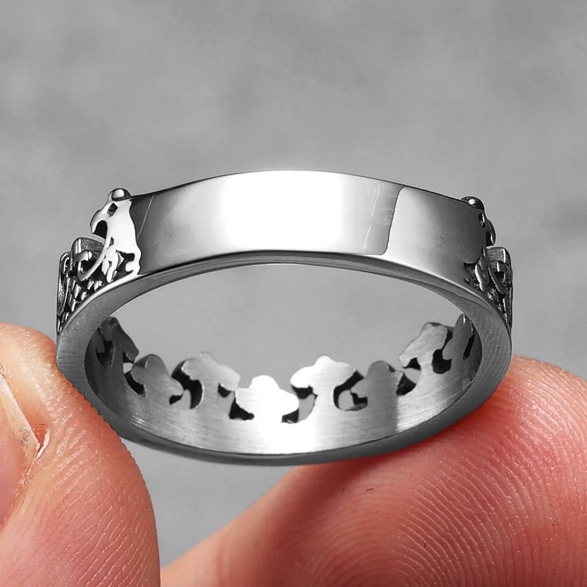 Simple Crown Stainless Steel Men Rings Punk New In For Male Women Fashion Jewelry Creativity Gift Wholesale Dropshiping