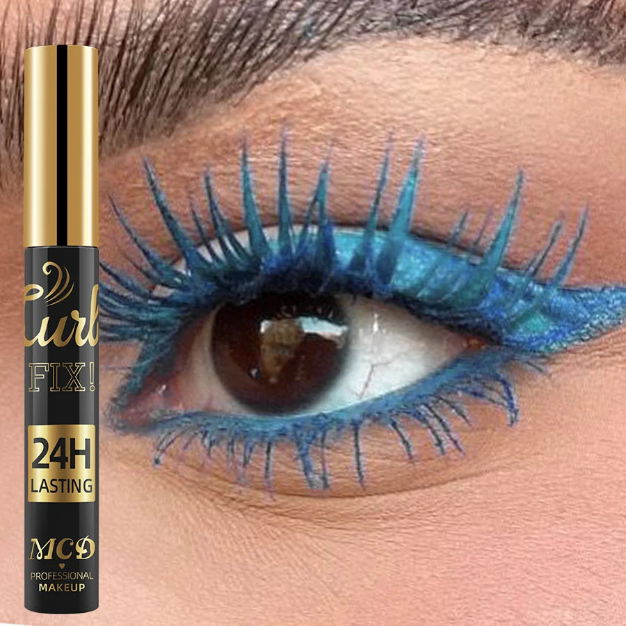 5D Waterproof Mascara Vibrant 9 Color-Lasting Curl Ink Formula -Eyeliner Extension Blue Green Black Eye Makeup Cosmetic