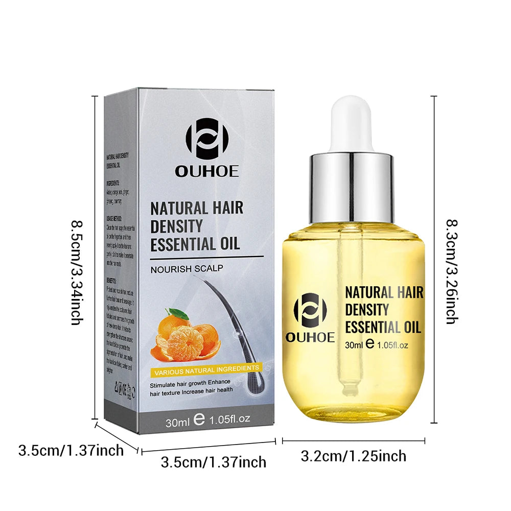 Natural Hair Growth Essential Oil Ginger Essence Hair Regrowth Thicken Hair Treatment Anti Hair Loss Gift Set For Men...
