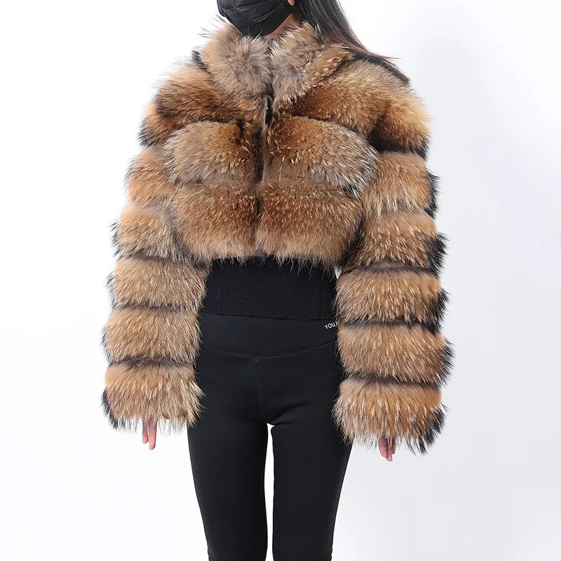 MAOMAOKONG 2025 Trend New Real Fur Coat Natural Fox Fur Women's Winter Coats Short Jackets Female Clothing Vests Fashion
