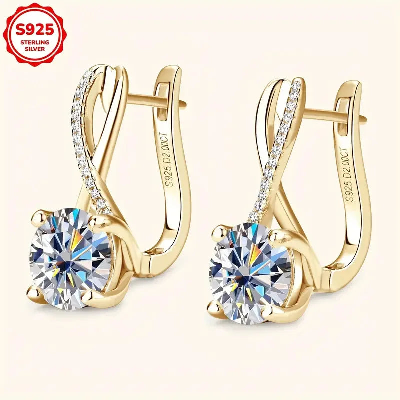 New fashionable and versatile Moissanite high-end women's earrings | Kimlud Mid Range Jewelry