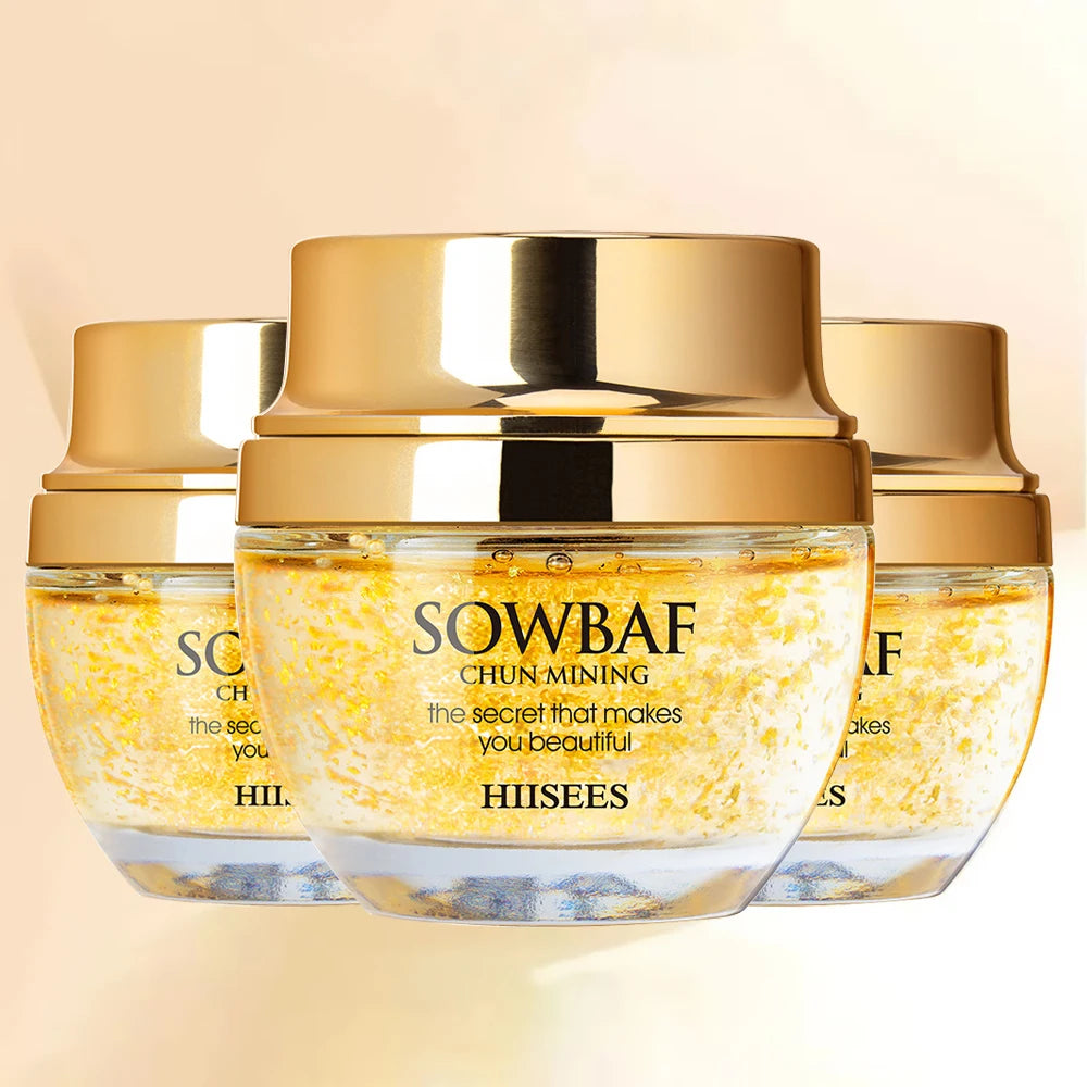 24K Golden Snail Collagen Cream Moisturizing and Skincare Essential Oil Control Facial Beauty Product Formulated for...