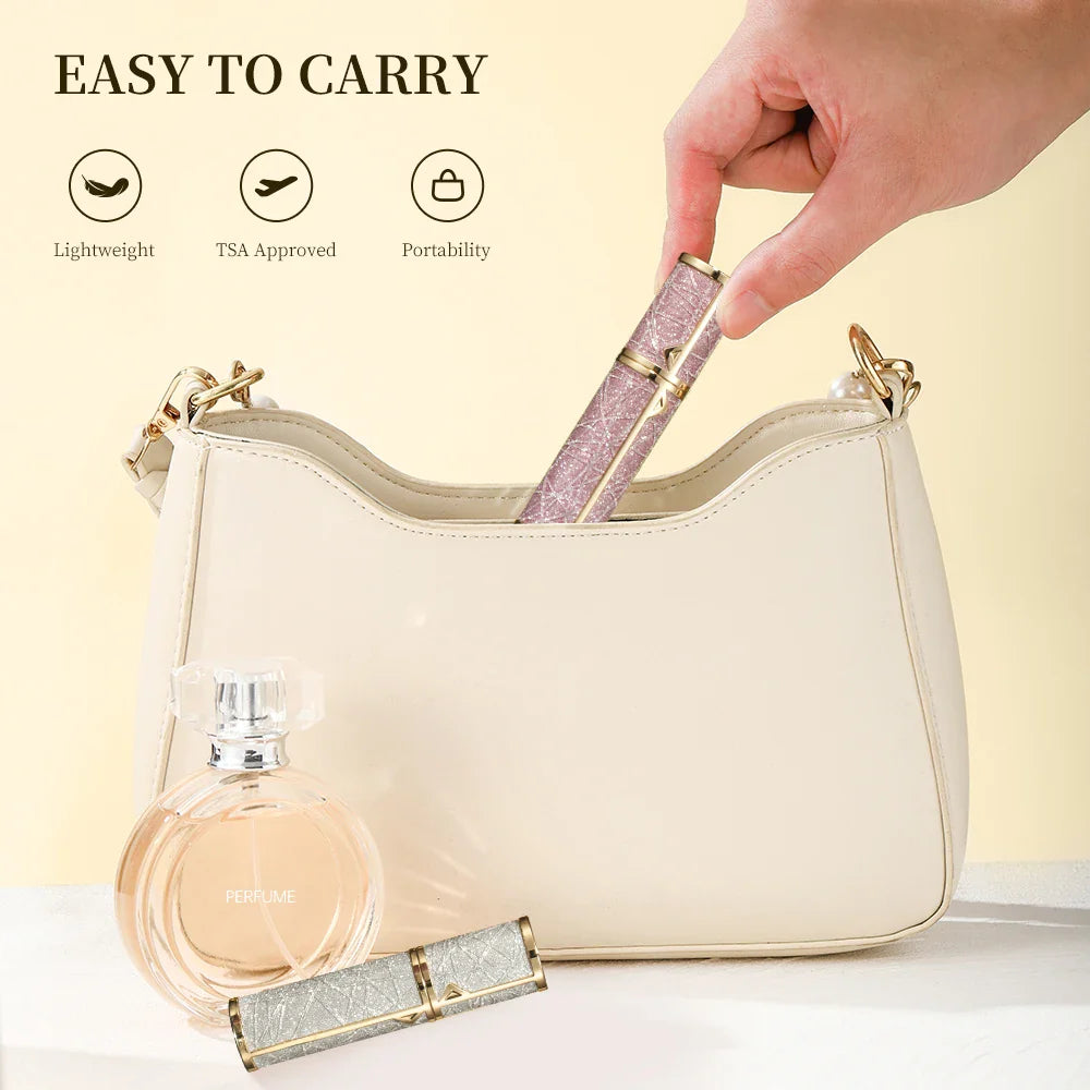5ml Leather Perfume Atomizer Portable Liquid Cosmetics Containers Traveling Mini Perfume Refillable Bottles Empty Spray