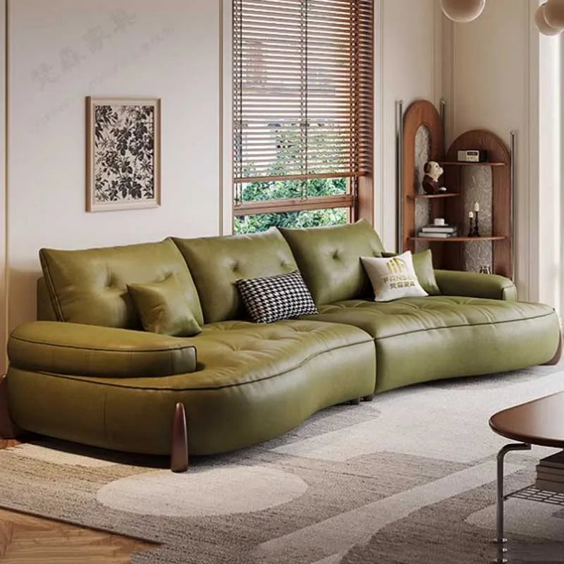 European U Shape Living Room Sofas Glamour Filler L Shape Modern Puffs Sofas Lounge Leather Couch Wohnzimmer Furniture...