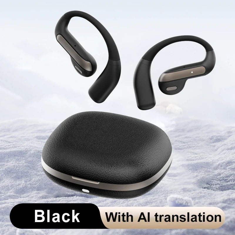 Smart AI Translation Headset True Wireless Sports Long-lasting Bluetooth Headset Stereo Sound Semi-in-ear Air Conduction...