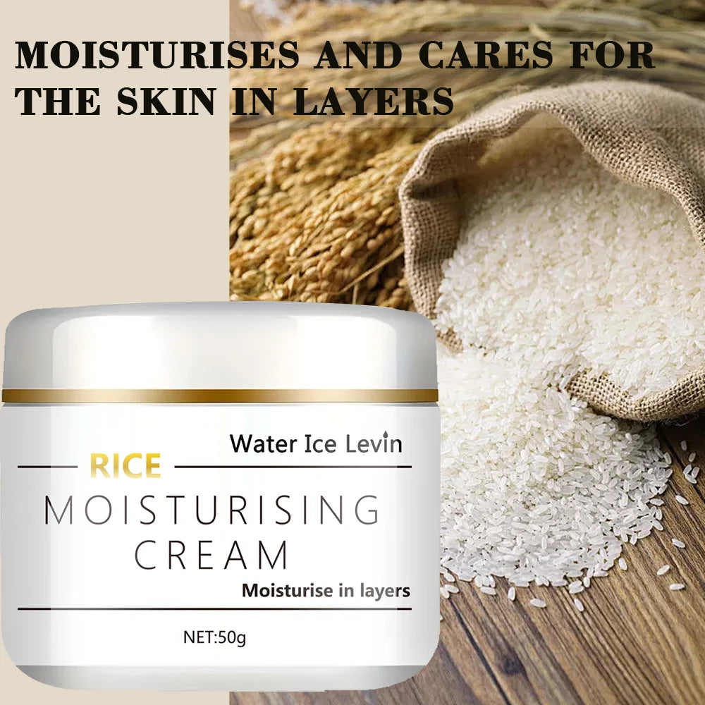 Rice Oil Moisturizing Cream Contains Pure Natural Ingredients, Effectively Moisturizes and Smoothes the Skin, Is Easy to Absorb and Is Non-Greasy, Suitable for All Skin Types - Kimlud