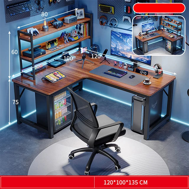 Home office computer table l shape desk gaming