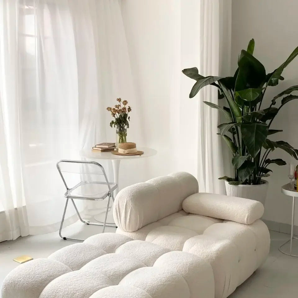 Modern Minimalist Creative Block-Style Fabric Sofa Compact Living Room Balcony Seating with Trendy Upholstery WebPopular...