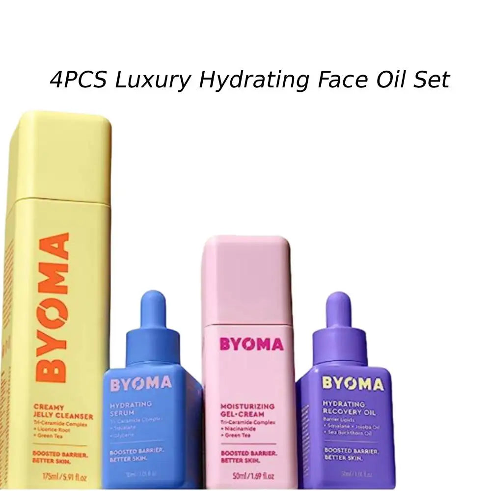 Luxury Hydrating Face Oil Set Squalane Jojoba Seabuckthorn Oil Blend Instant Radiant Glowy Skin Barrier Repair...