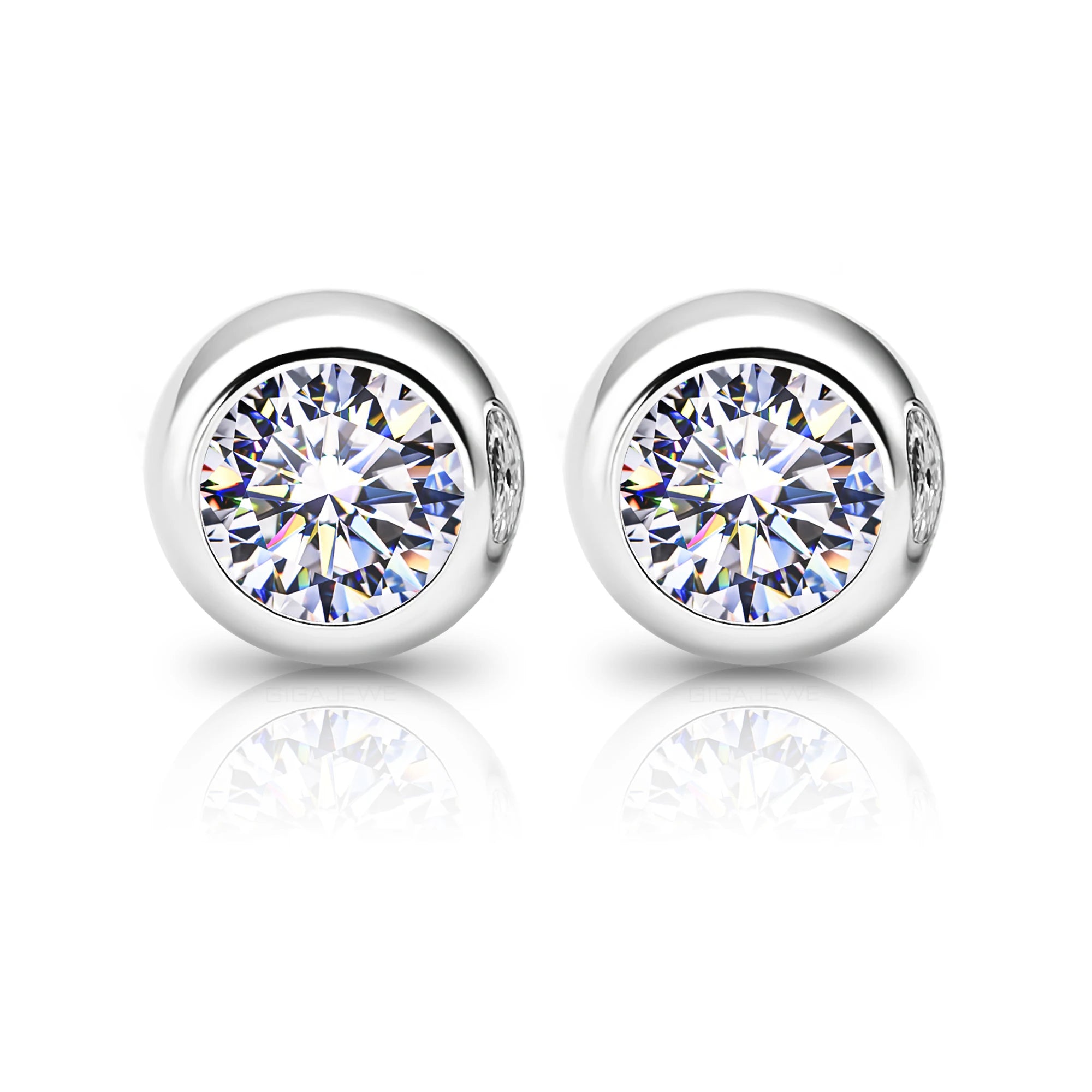 GIGAJEWE Bubble Earrings Moissanite White D Color VVS1 S925 Silver 18K Gold Plated Diamond Test Passed Jewelry Woman Wife Gift
