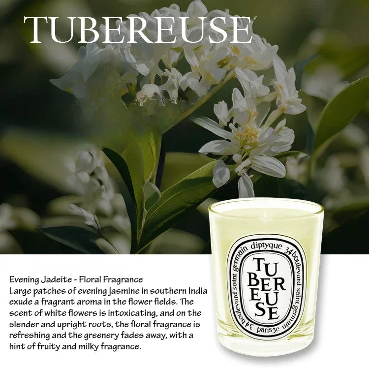 70g Classic Aromatherapy Candle Fig Natural Plant Essential Oil Amber Scented Candle Home Tuberose Fragrance Decoration Gift