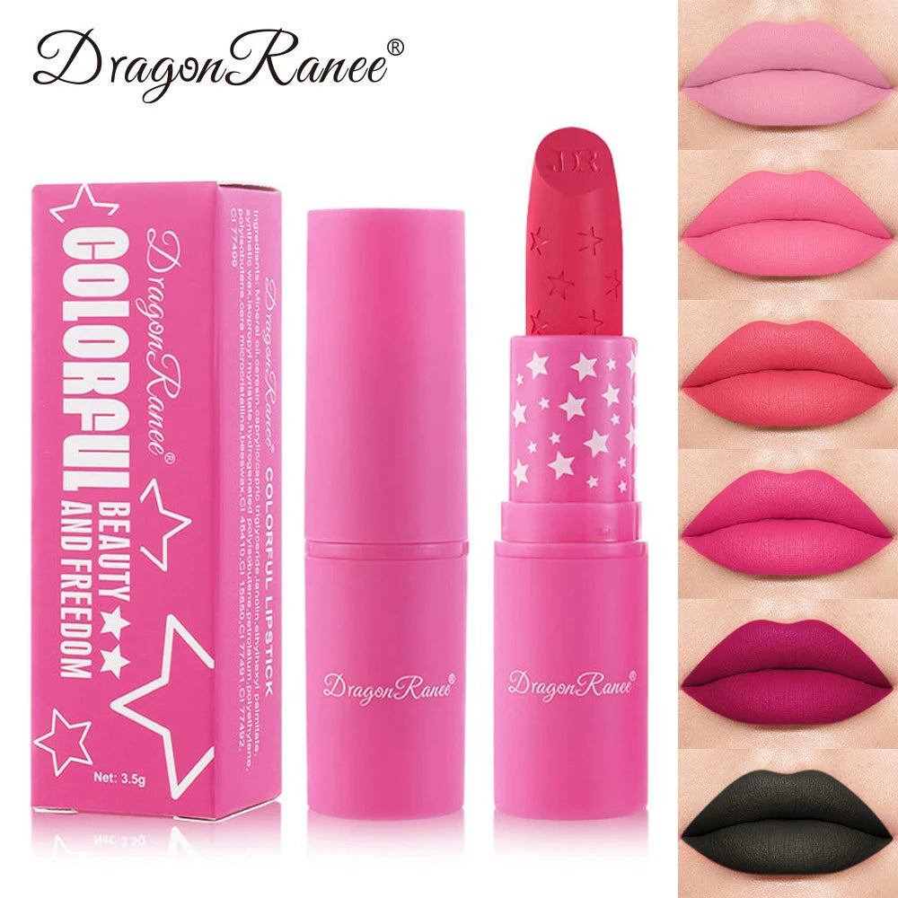 9 Colors Waterproof Rose Red Velvet Matte Lipstick Moisturizing Long Lasting Stars Not Easy To Fade Nude Lip Tint Black...