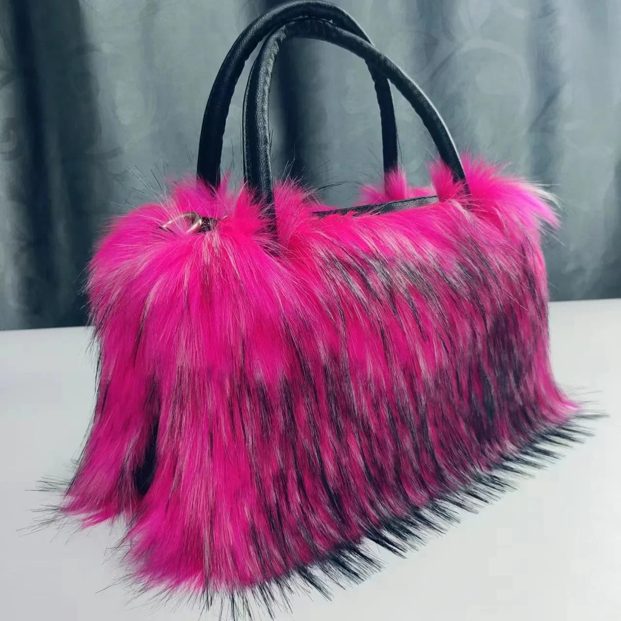 New Winter Plush Bag Long Fur Handbag Women's Crossbody Bag Fashion Trend Shoulder Bag Purses and Handbags